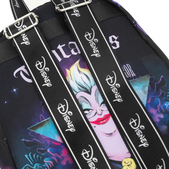Disney Villains Sea Witch Ursula The Little Mermaid Summer Nylon Mini  Backpack - Picture 3 of 8